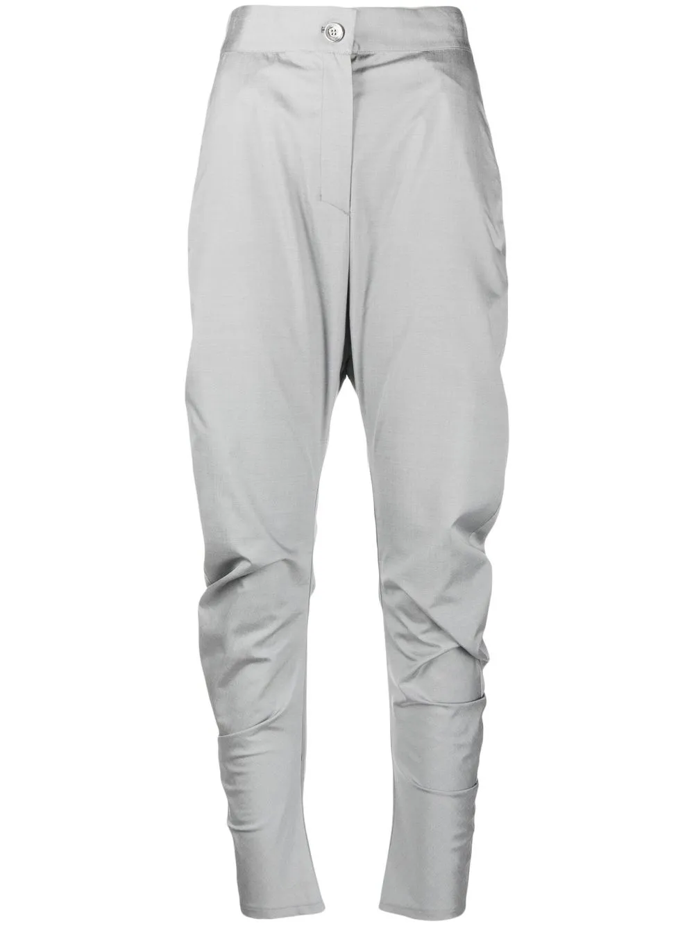 

Atu Body Couture x Tessitura tapered-leg cropped silk trousers - Grey