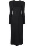 Versace corset-top midi dress - Black