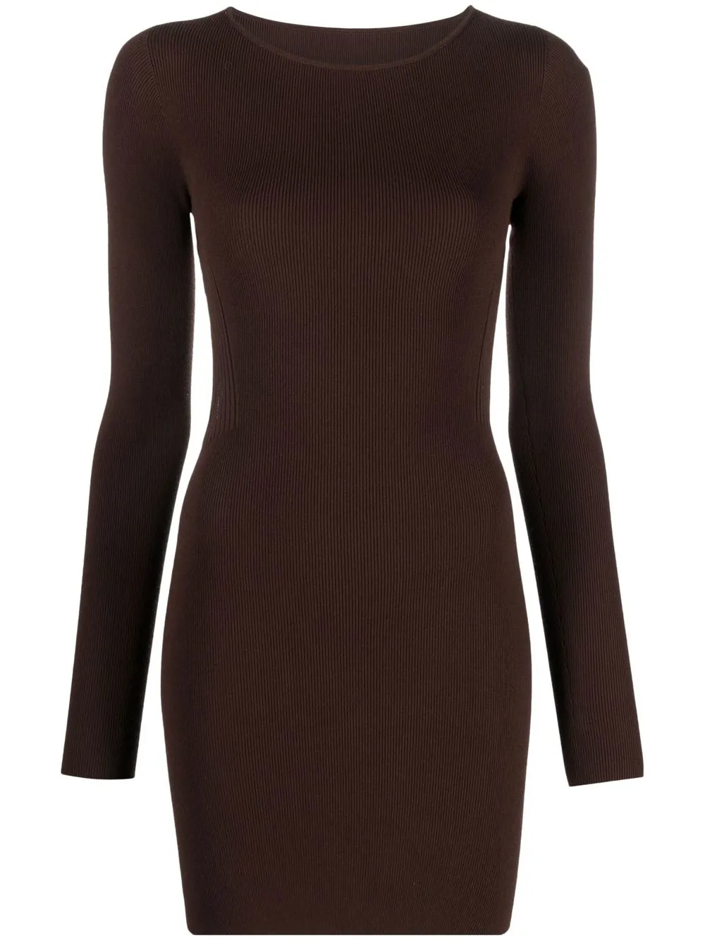 

Laneus backless long-sleeved mini dress - Brown