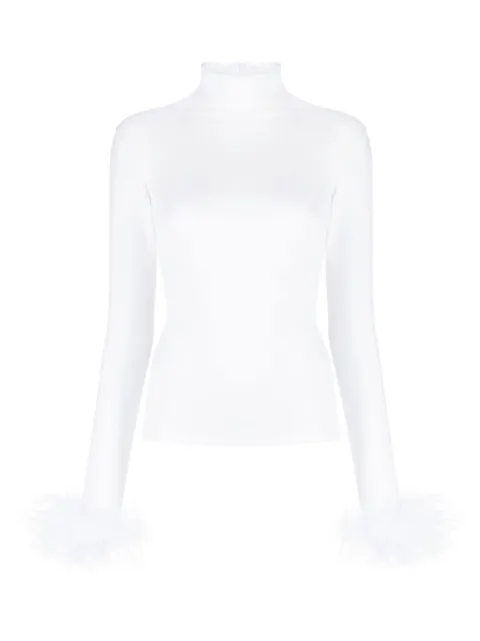 Atu Body Couture Rollkragenoberteil mit Federn