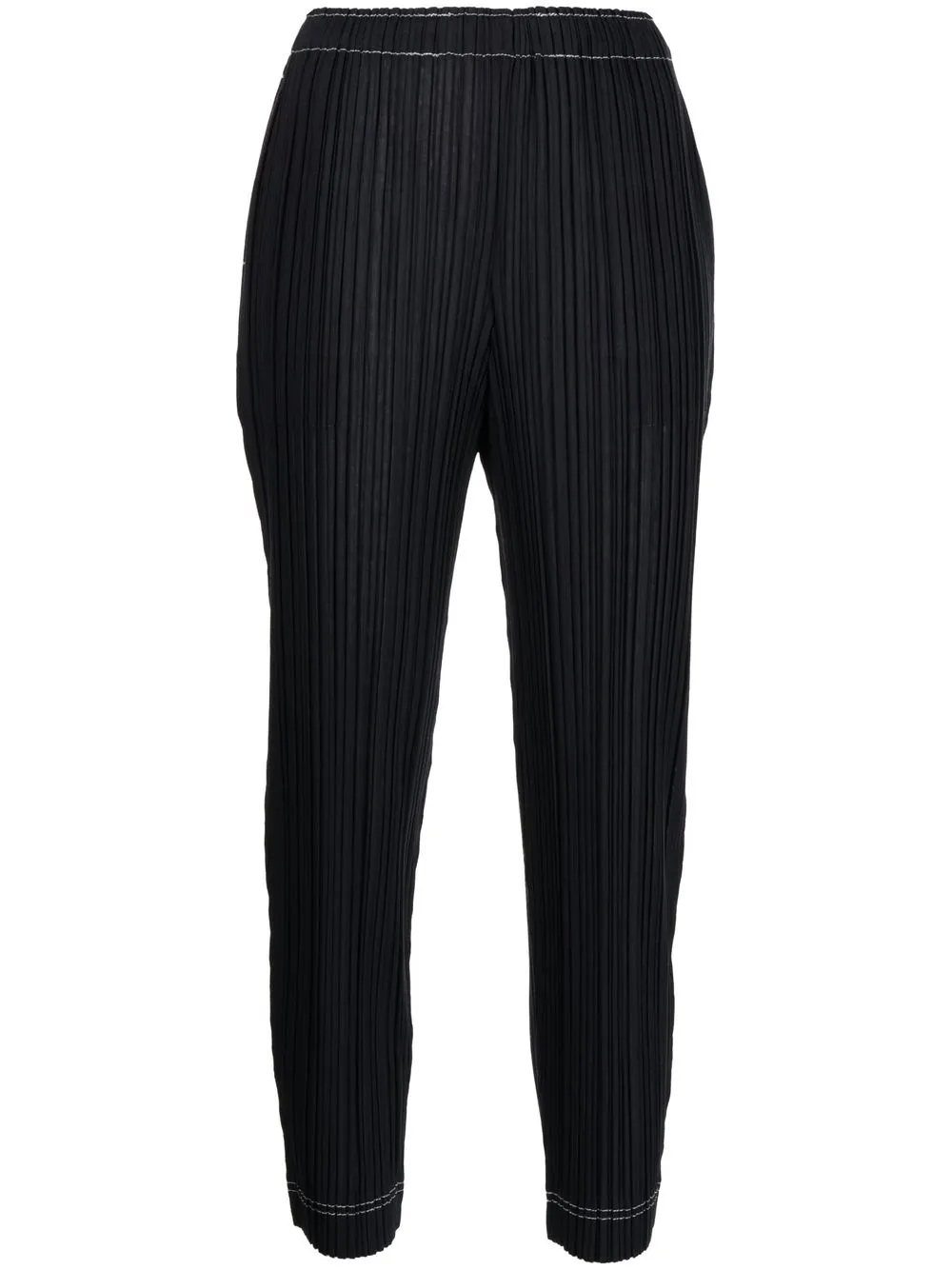 

Pleats Please Issey Miyake pleated tapered trousers - Black
