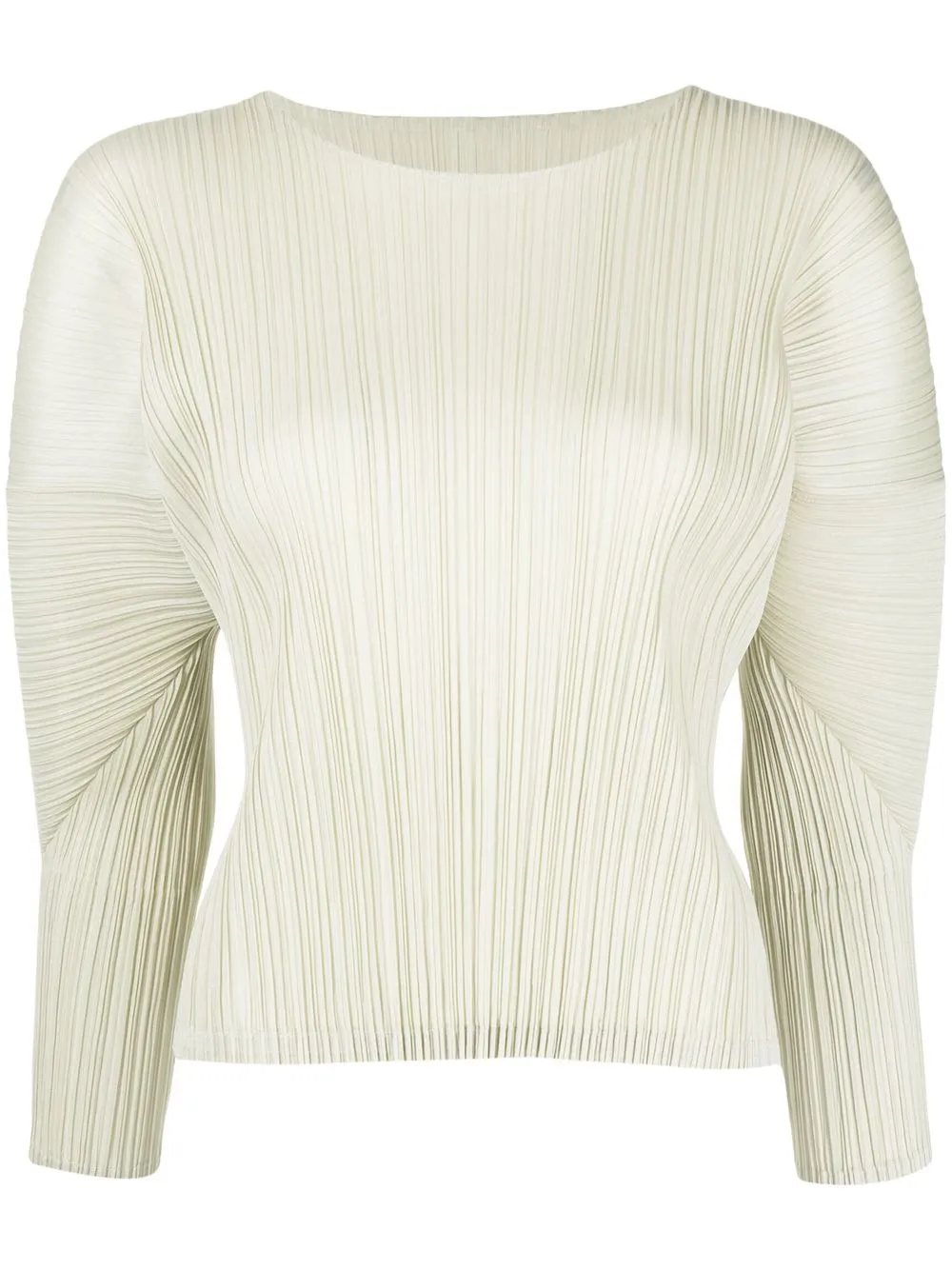 

Pleats Please Issey Miyake fully-pleated long-sleeved top - Green