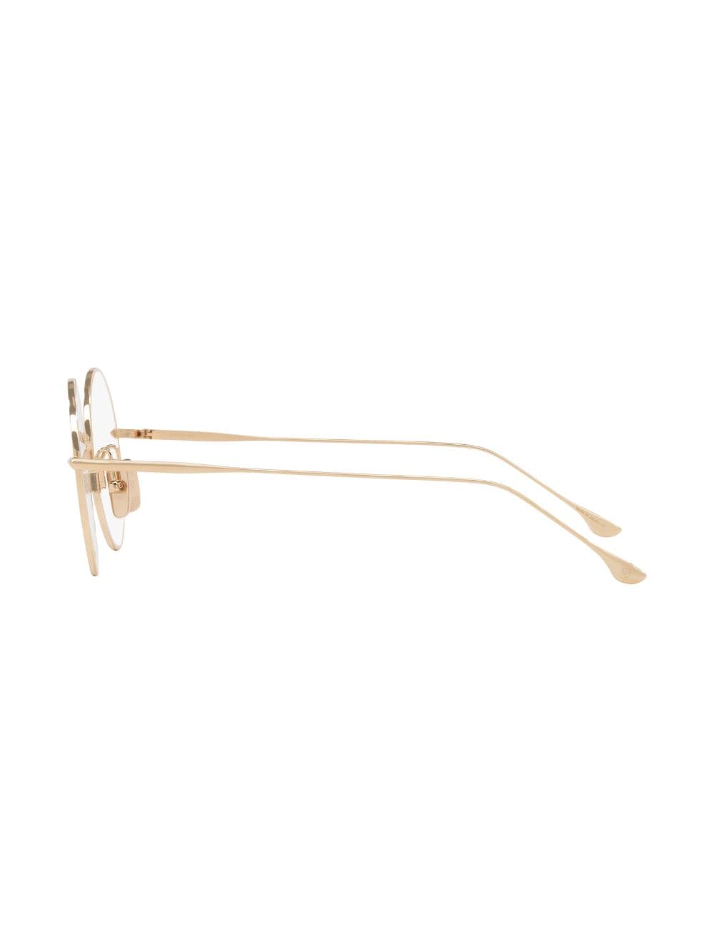 Shop Dita Eyewear Round-frame Glasses In Gold