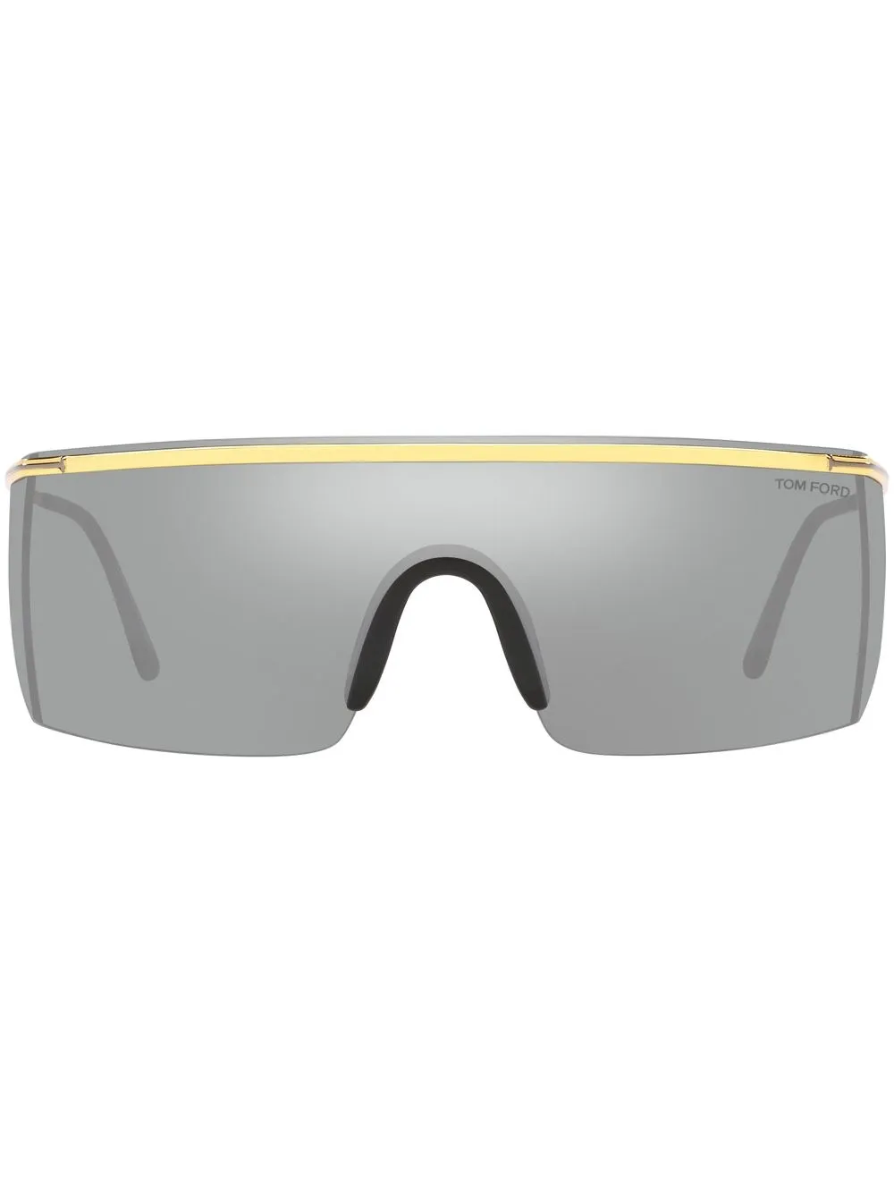 Gold logomania cheap visor sunglasses