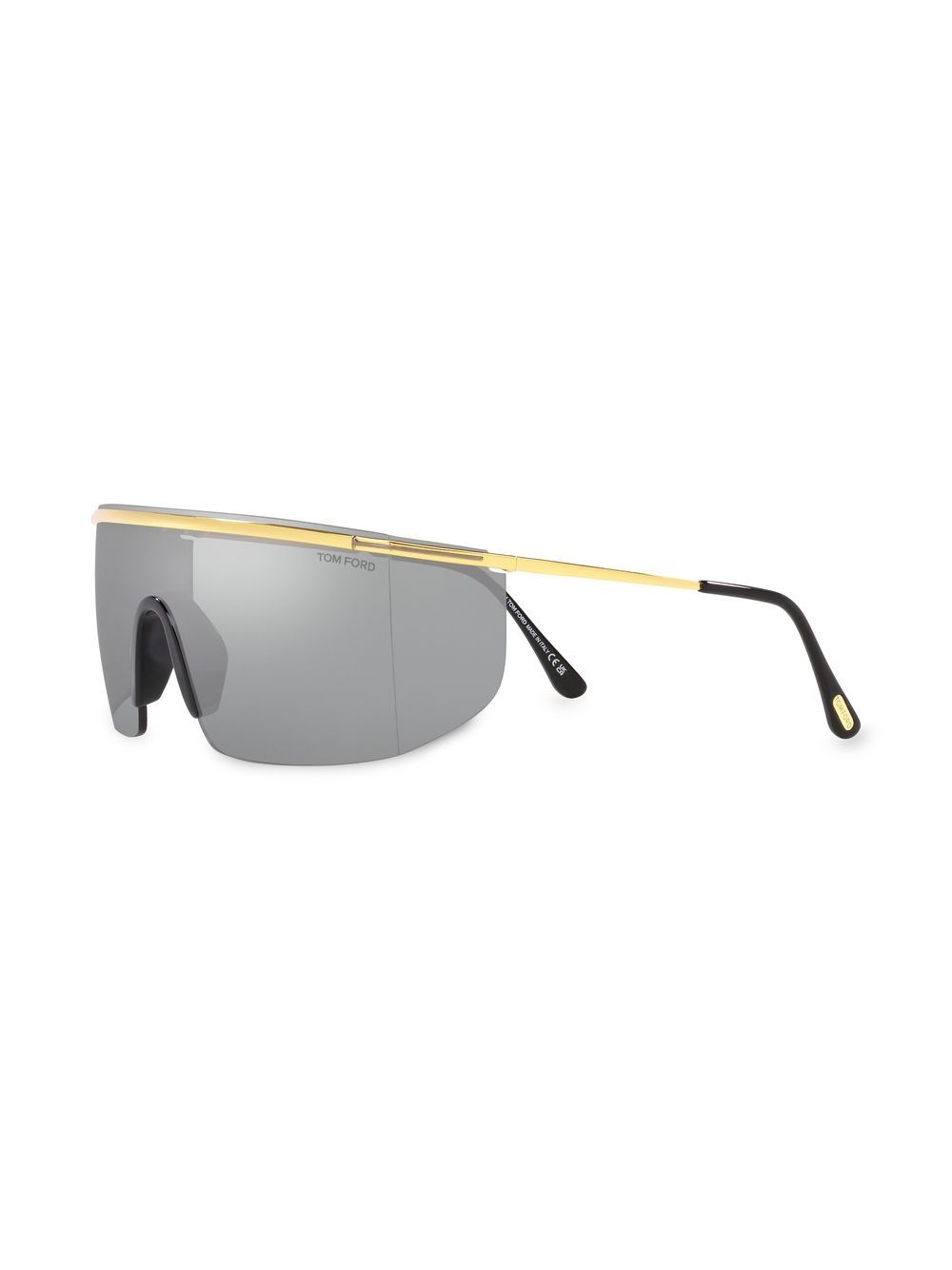 Gold logomania visor outlet sunglasses