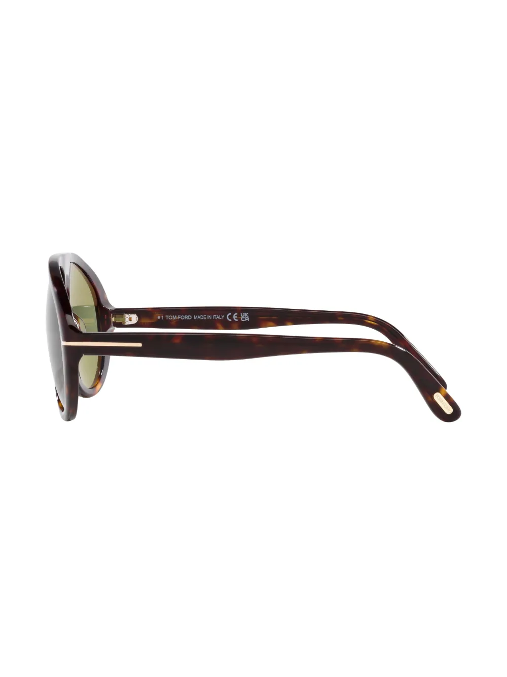 TOM FORD Eyewear Zonnebril met piloten montuur Groen