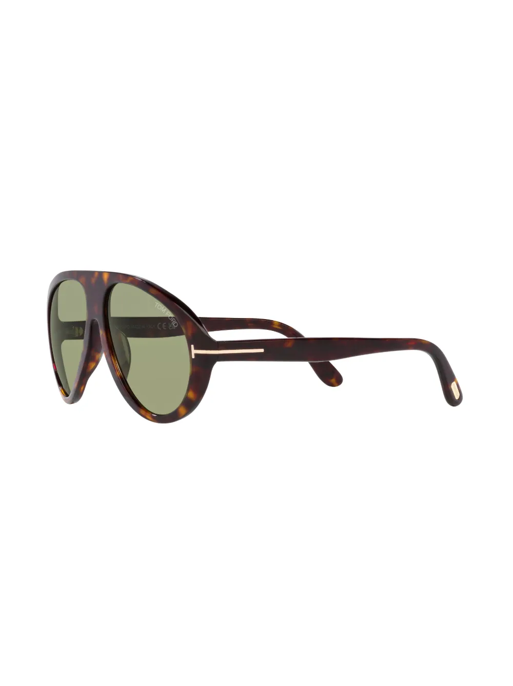 TOM FORD Eyewear Zonnebril met piloten montuur Groen