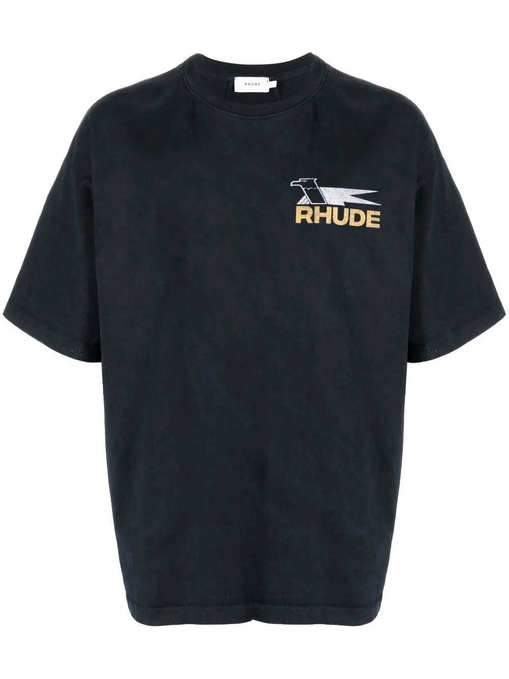 

Rhude logo-print detail T-shirt - Black