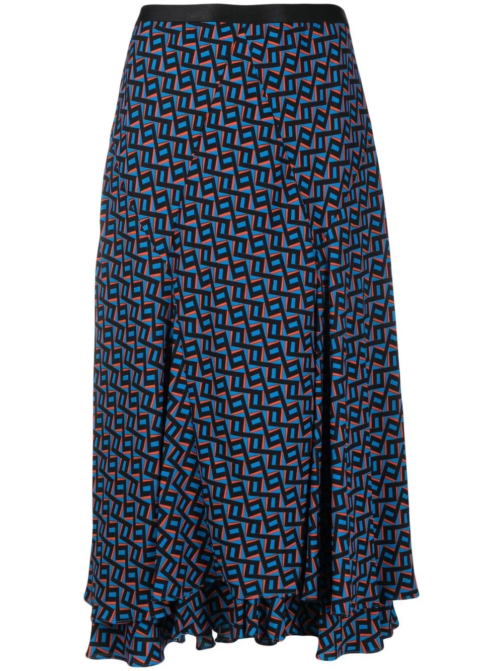 

DVF Diane von Furstenberg patterned Debra maxi skirt - Blue