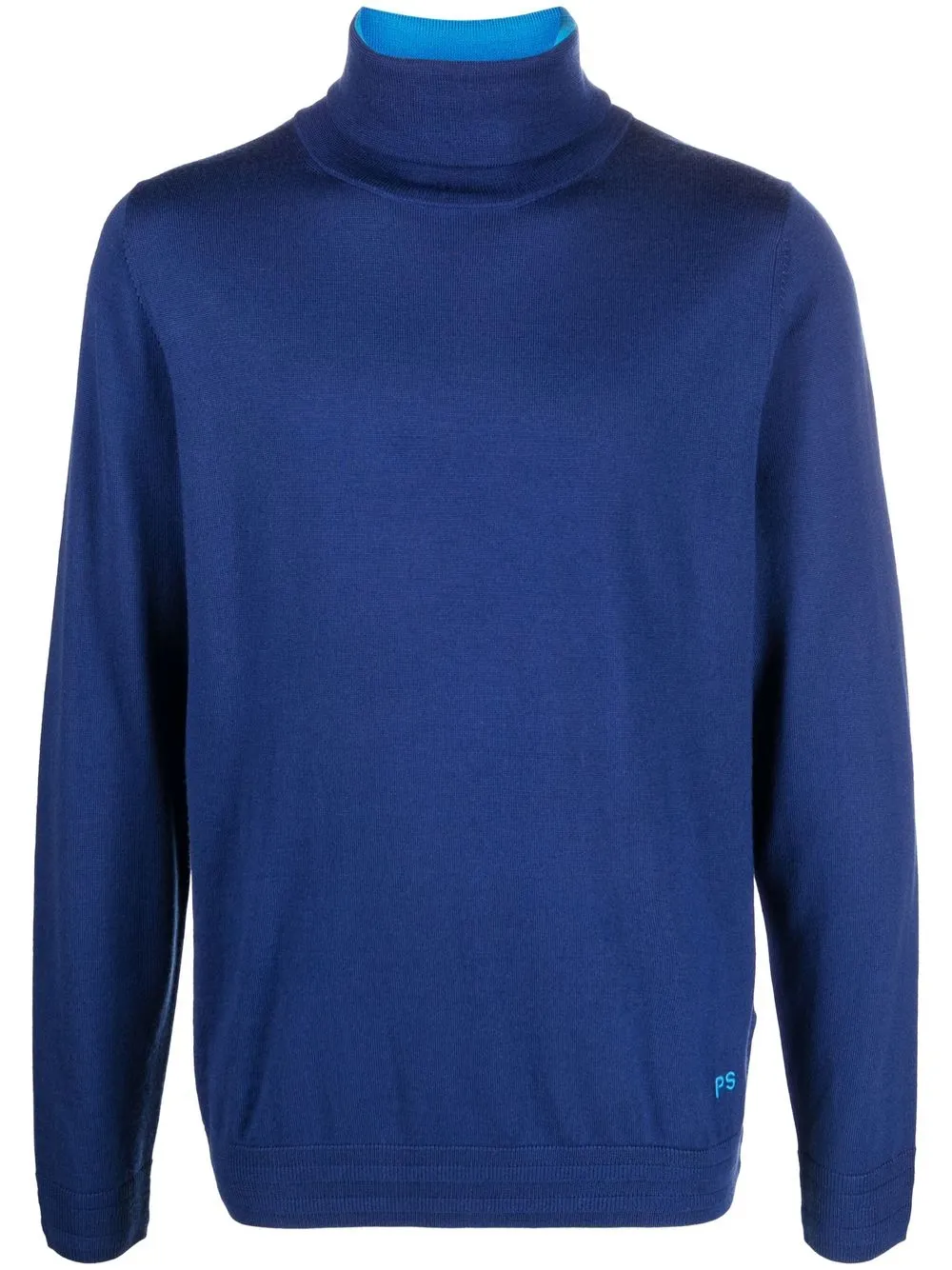 

PS Paul Smith embroidered-logo roll-neck jumper - Blue