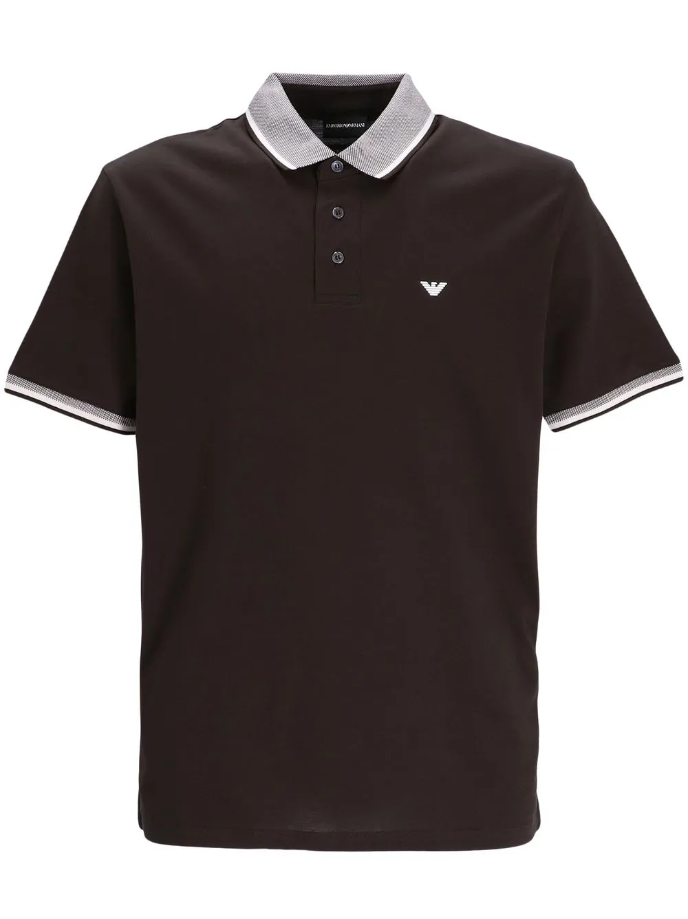 

Emporio Armani mercerised piqué polo shirt - Brown