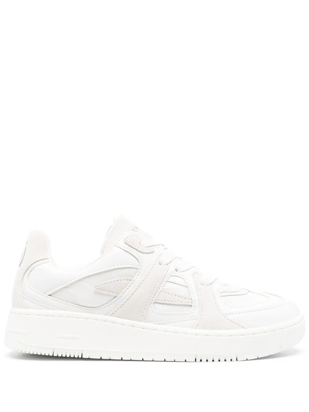 

Trussardi panelled lace-up sneakers - White