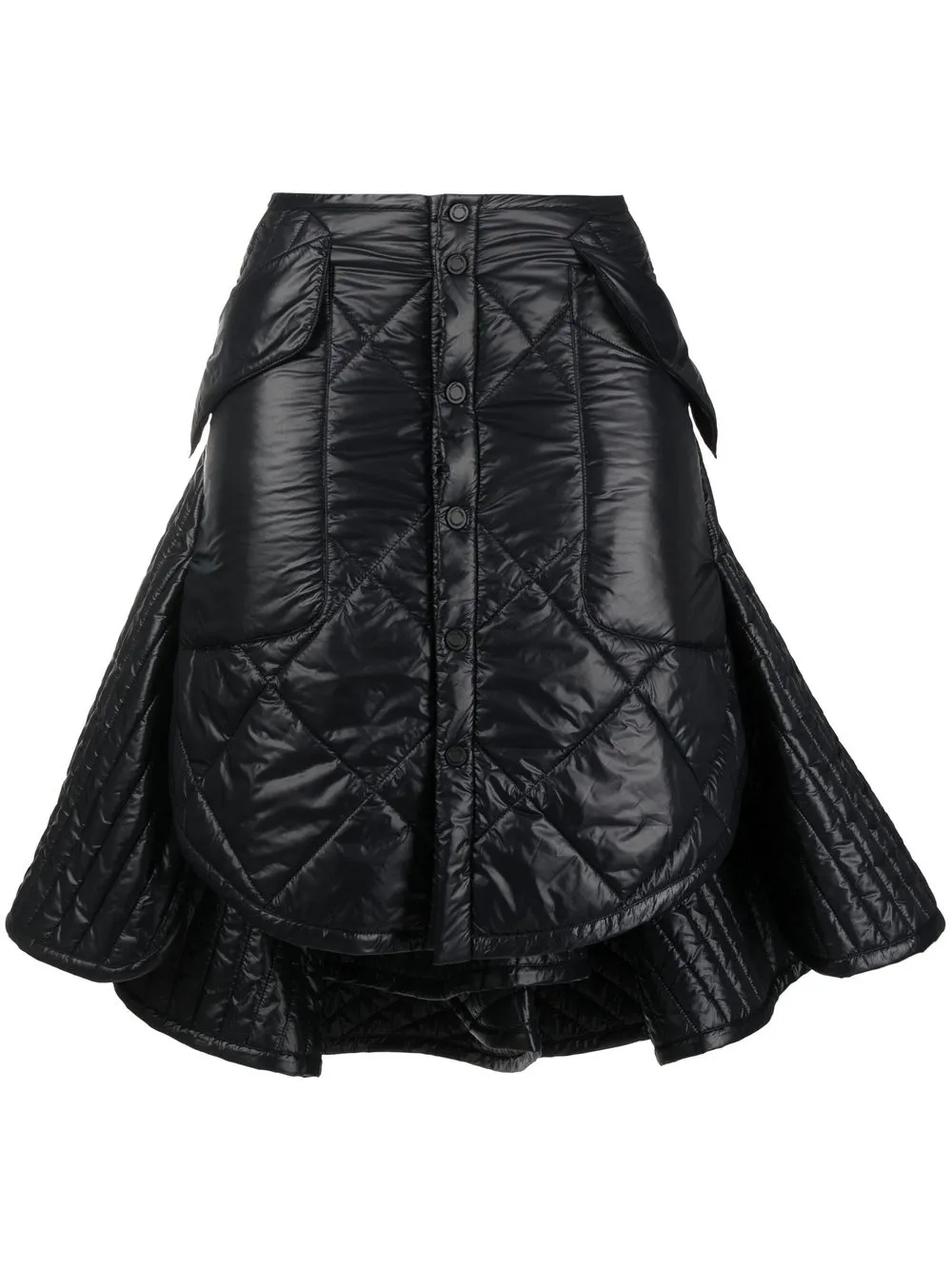 

Trussardi button-front padded skirt - Black