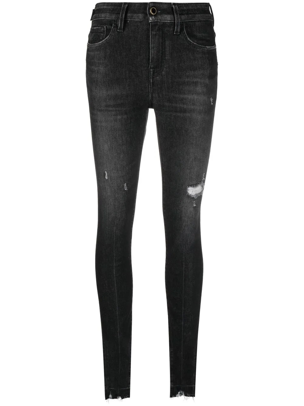 

Jacob Cohën high-rise distressed skinny jeans - Grey