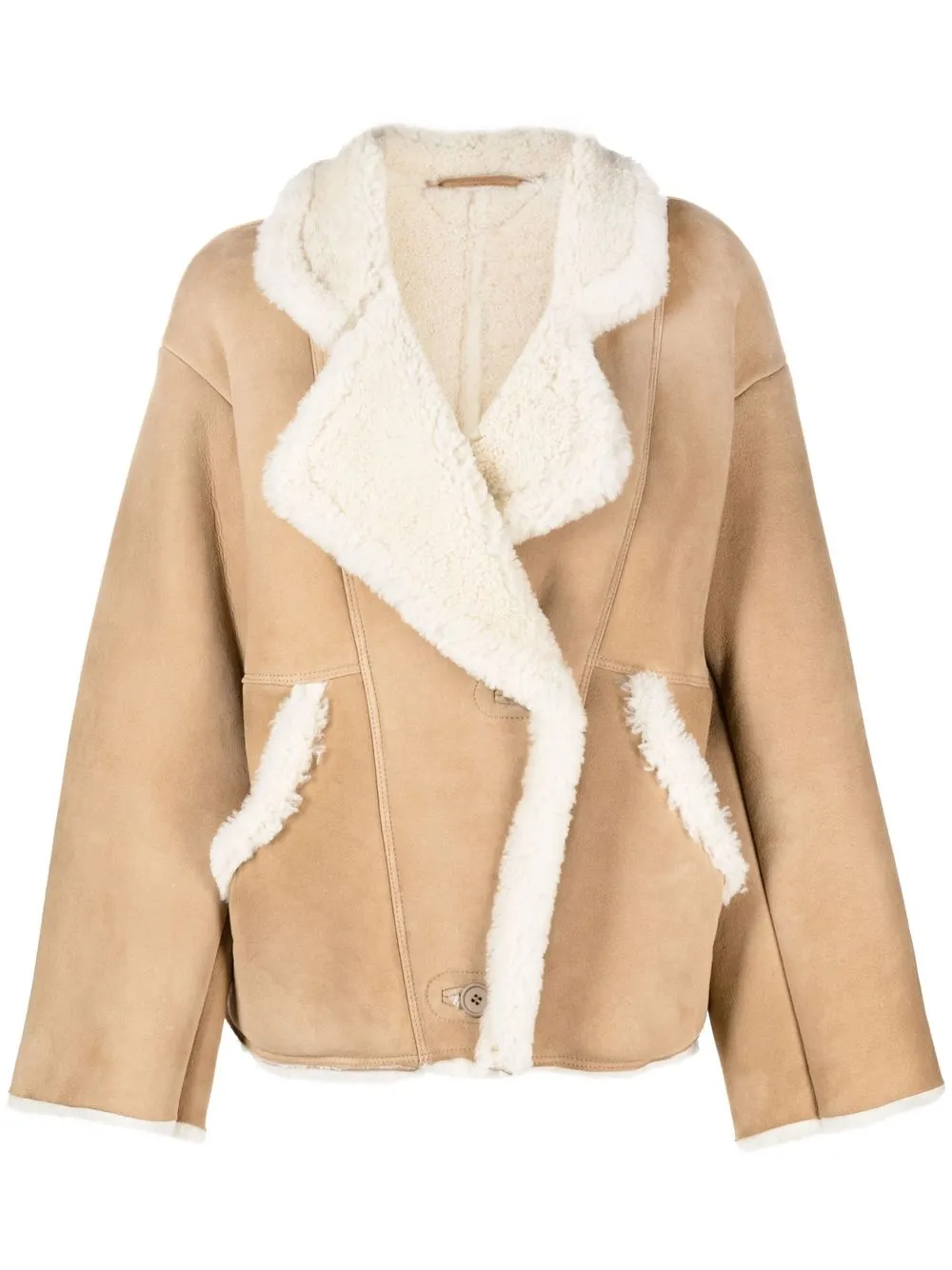 

Salvatore Santoro shearling-lined detail jacket - Brown