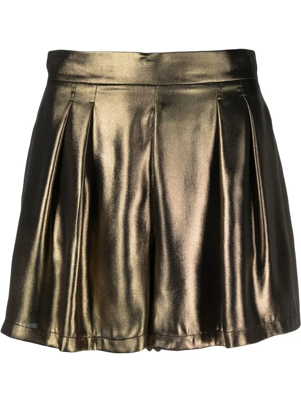 

Atu Body Couture x Tessitura metallic-finish shorts - Gold