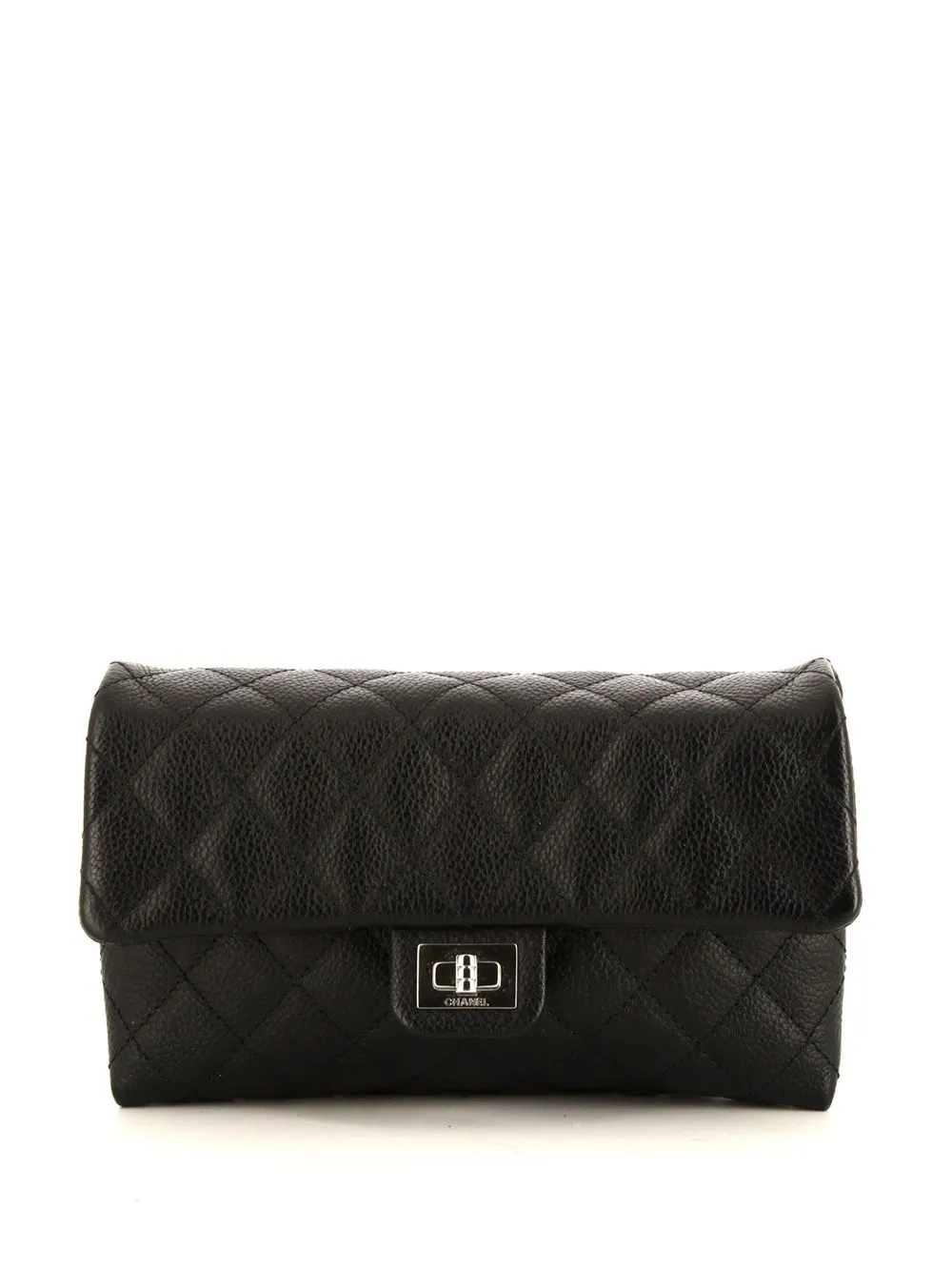 

Chanel Pre-Owned Pochette Flap quilted clutch bag - Black