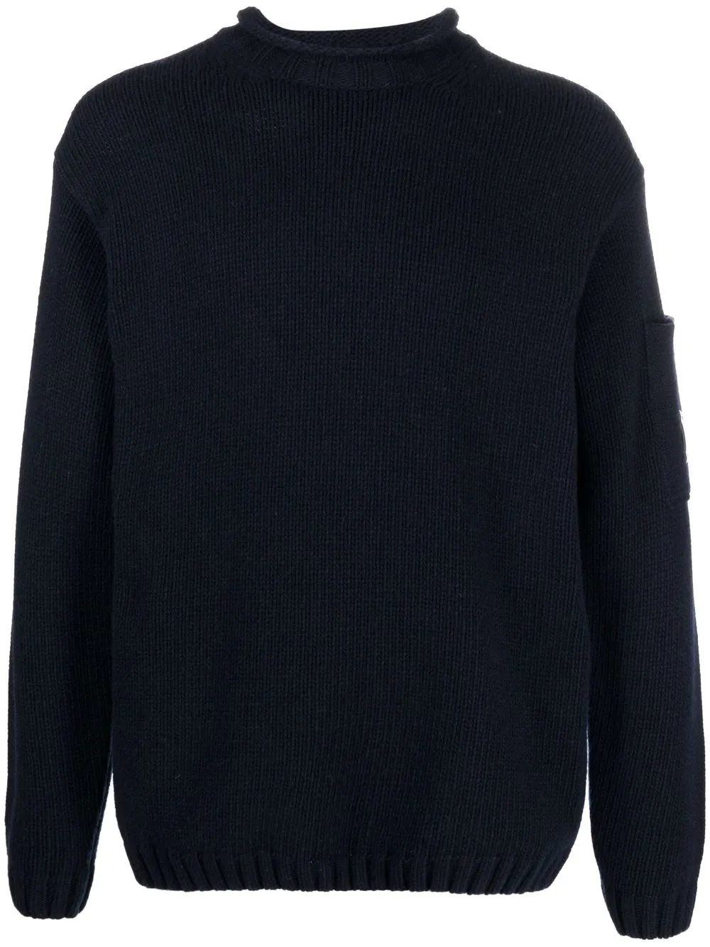 

C.P. Company logo-patch sleeve jumper - Blue