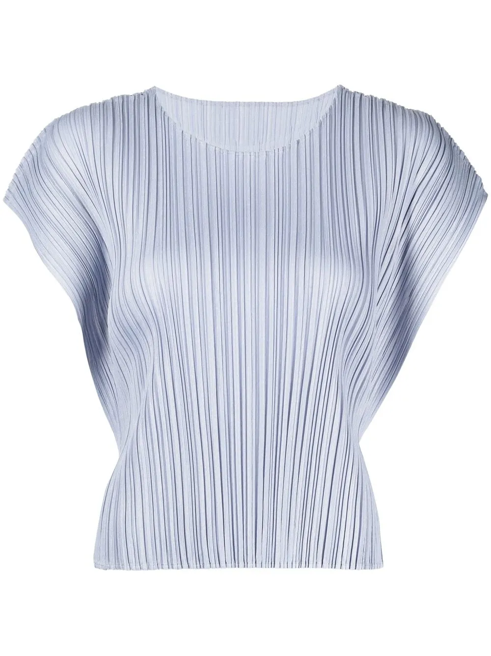 

Pleats Please Issey Miyake micro-pleated short-sleeved blouse - Blue