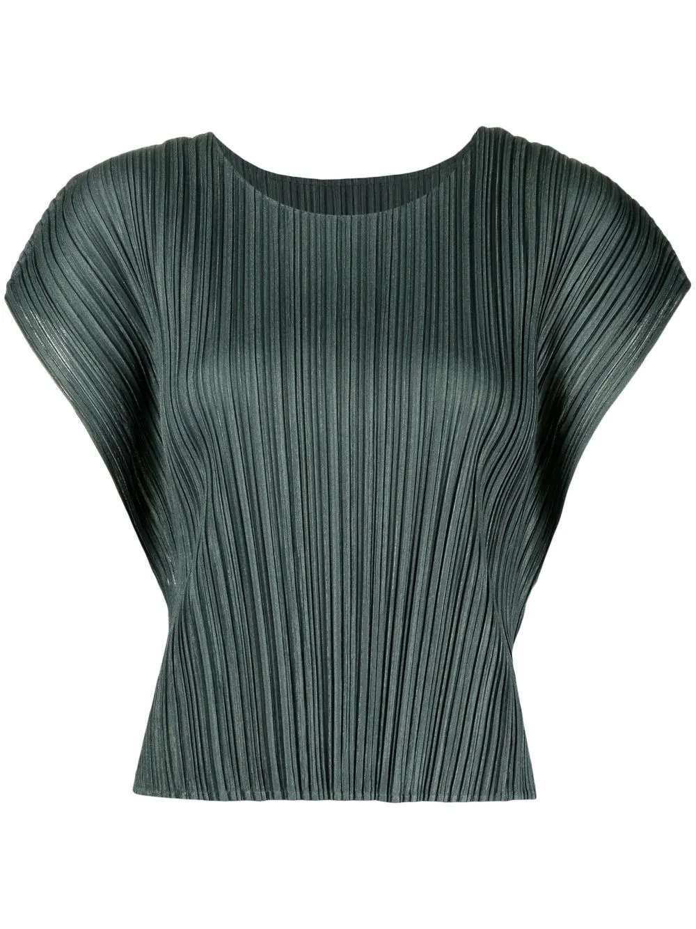 

Pleats Please Issey Miyake fully-pleated short-sleeved blouse - Green