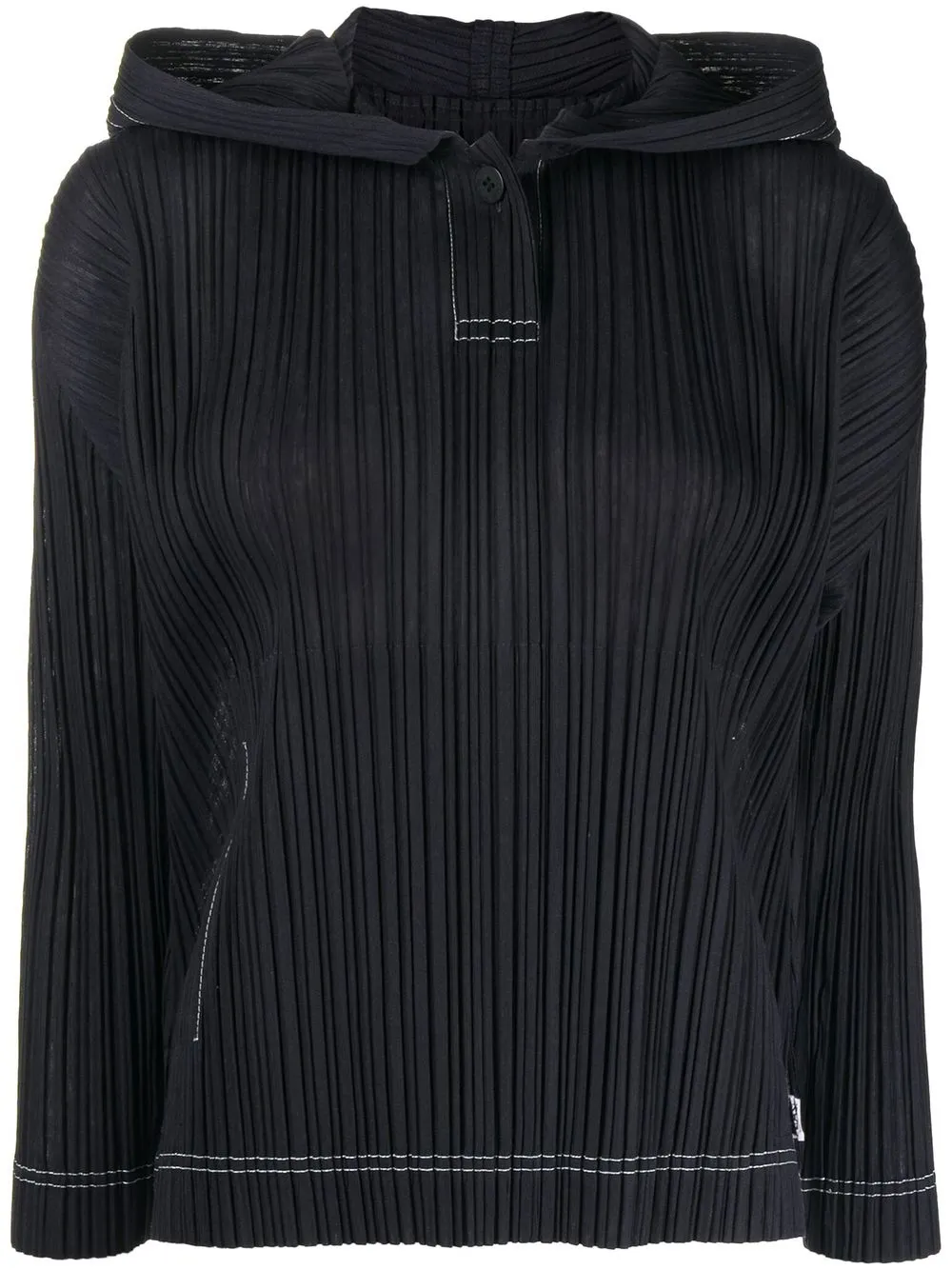 

Pleats Please Issey Miyake micro-pleated design hoodie - Blue