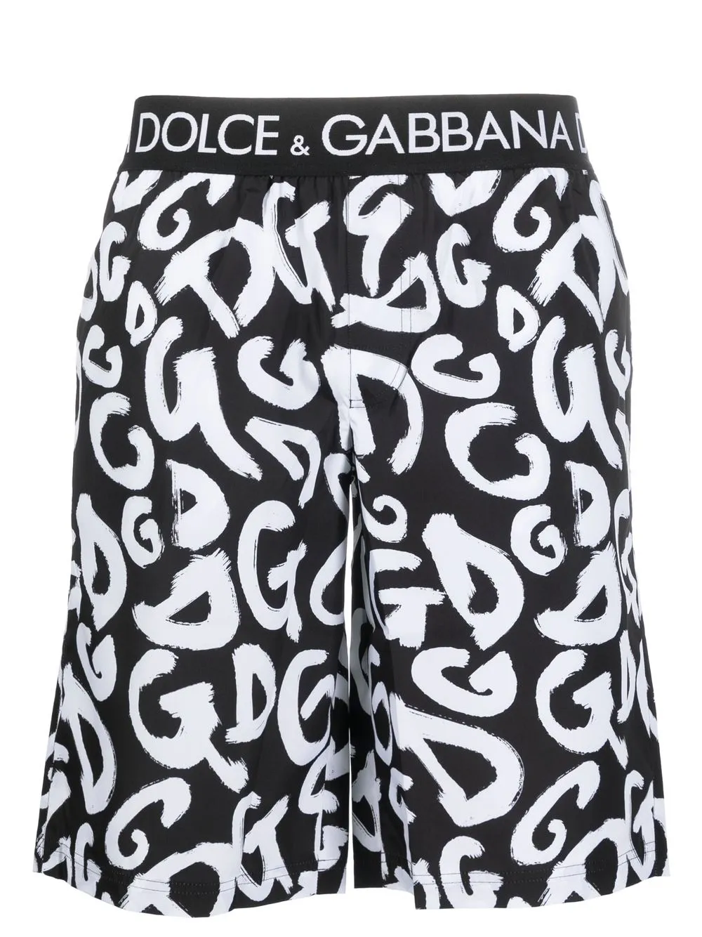

Dolce & Gabbana logo pattern swim shorts - Black