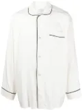 Maison Margiela piped-trim silk shirt - White