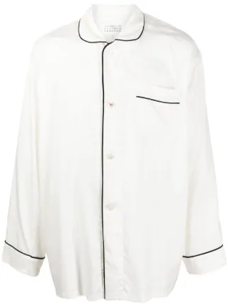 Maison Margiela パイピング シルクシャツ | ホワイト | FARFETCH JP