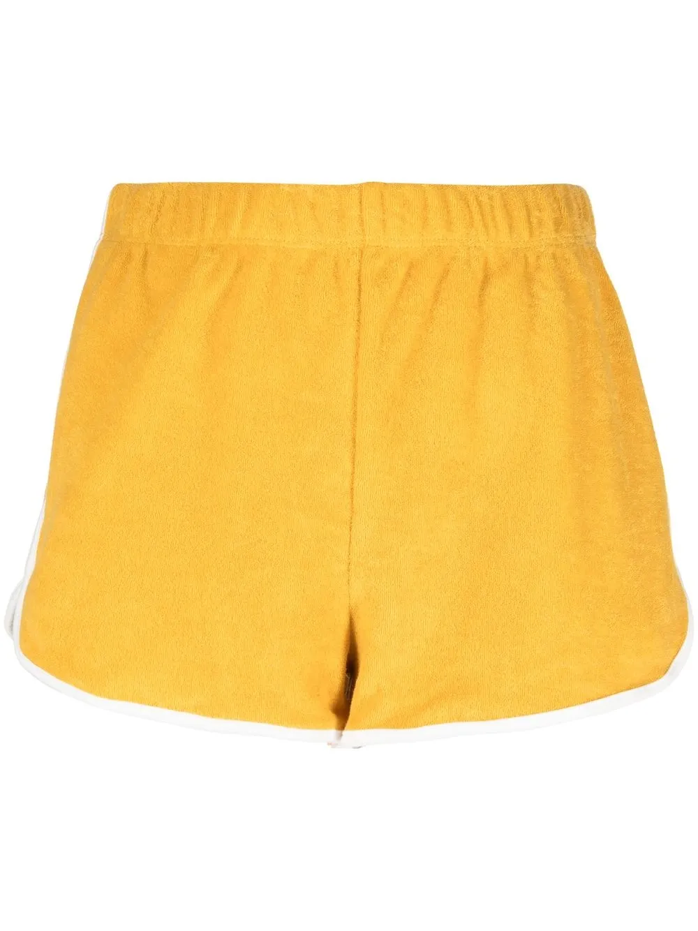 

RE/DONE shorts con efecto de tejido de rizo - Amarillo