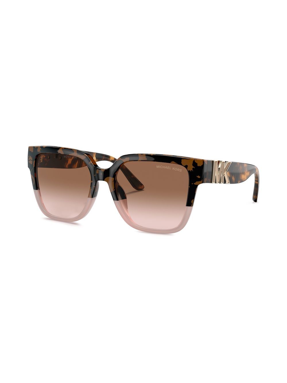 Shop Michael Kors Karlie Tortoise-shell Oversized Sunglasses In Brown