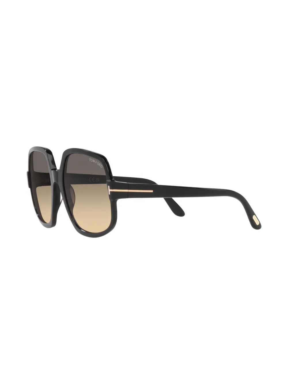 TOM FORD Eyewear Zonnebril met vierkant montuur Zwart