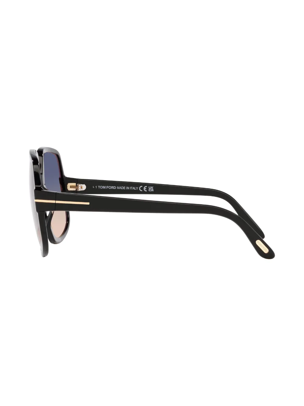 TOM FORD Eyewear Zonnebril met vierkant montuur Zwart