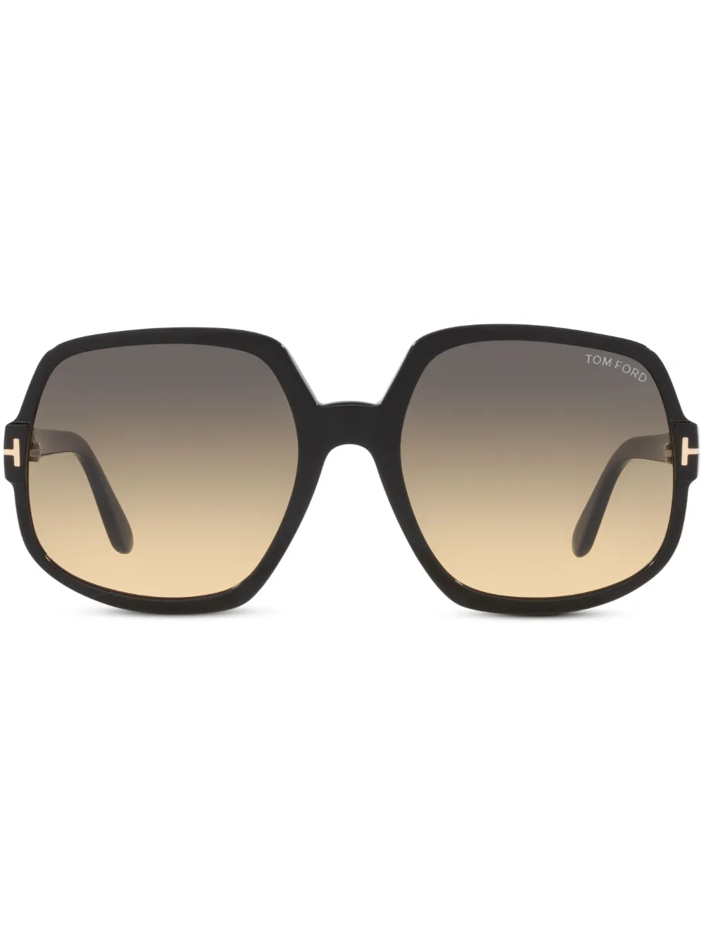 Tom Ford Square-frame Sunglasses In 1330l3 Black Shiny