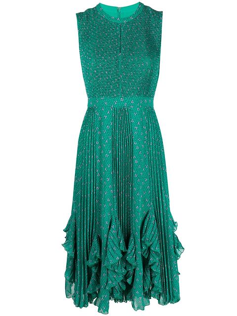 DVF Diane von Furstenberg Darien pleated ruffle dress