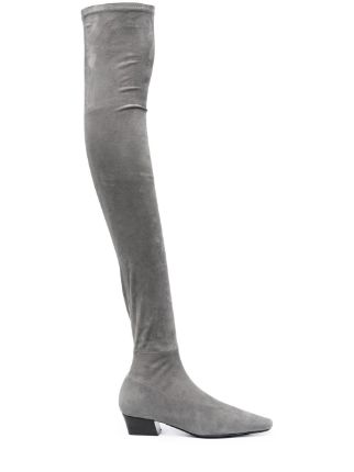 Light grey thigh high boots hotsell