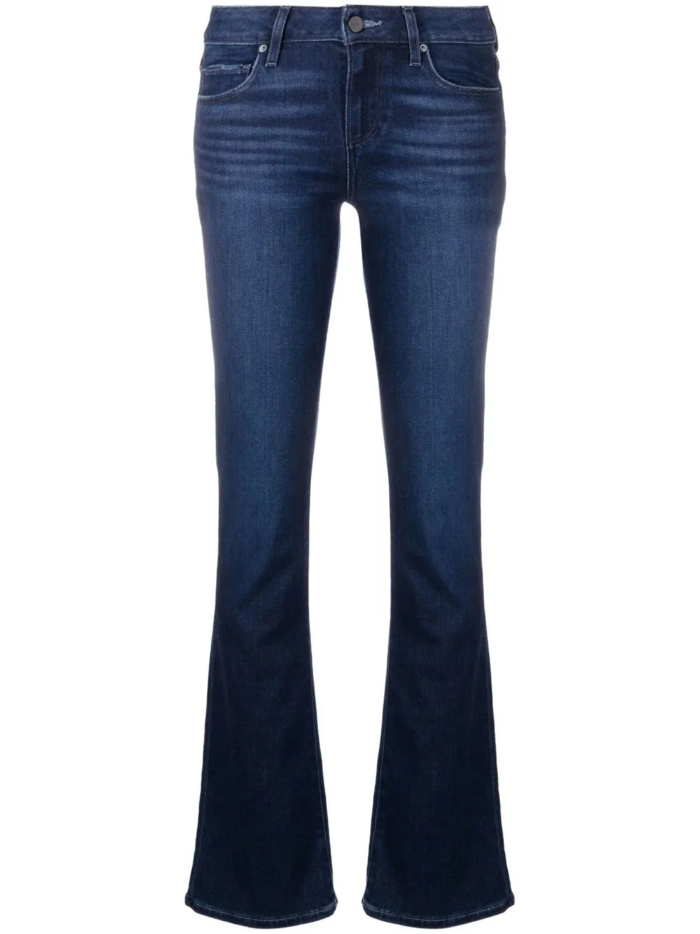 

PAIGE mid-rise whiskered bootcut jeans - Blue