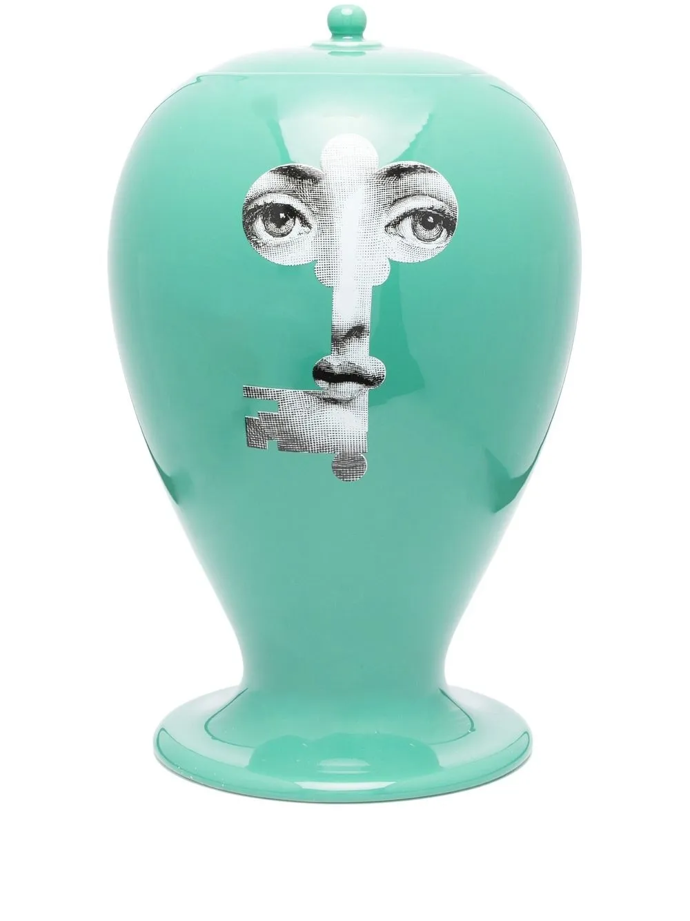 

Fornasetti face-print ceramic vase - Green