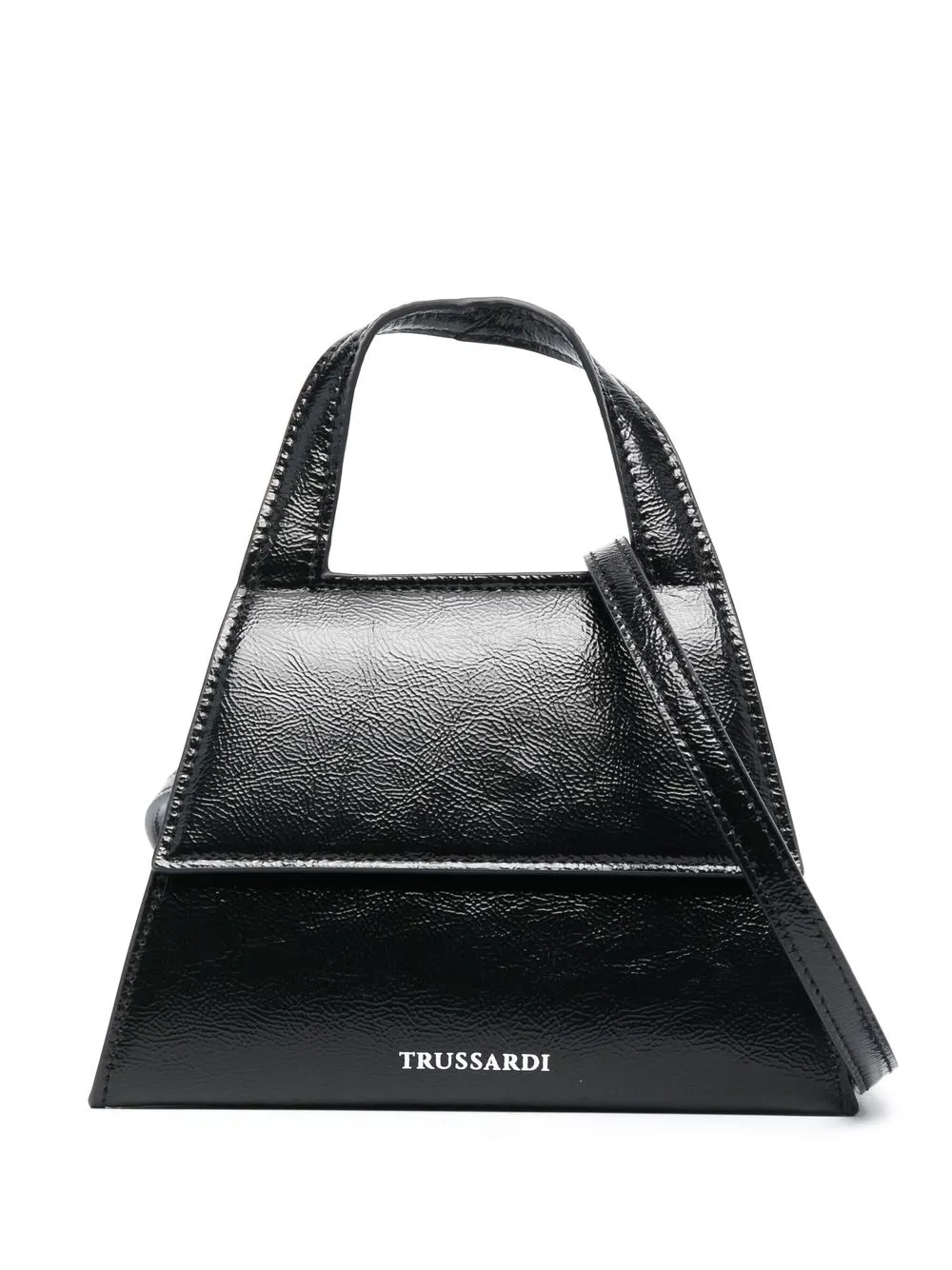 

Trussardi faux-leather foldover bag - Black