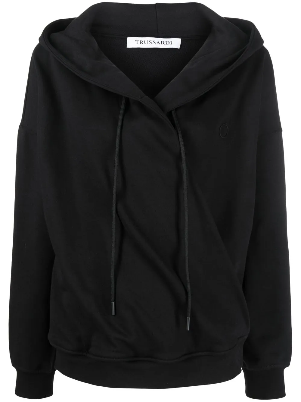 

Trussardi hoodie con diseño cruzado - Negro