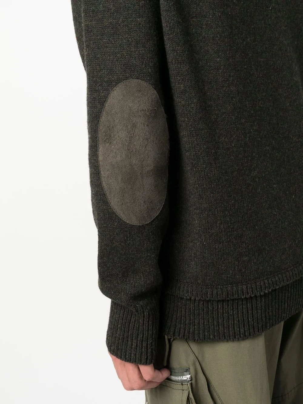 elbow-patch knitted jumper