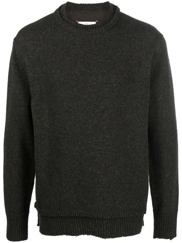 Maison Margiela 2008 ELBOW PATCH WOOL SWEATER, loupeon