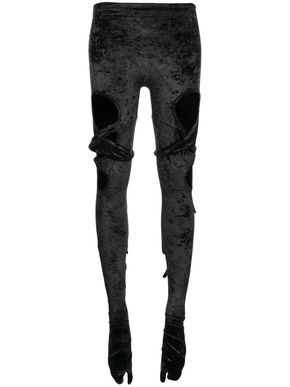 

Ottolinger cut-out velvet leggings - Black