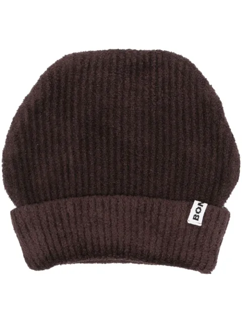 Bonsai logo-tag rib-knit beanie