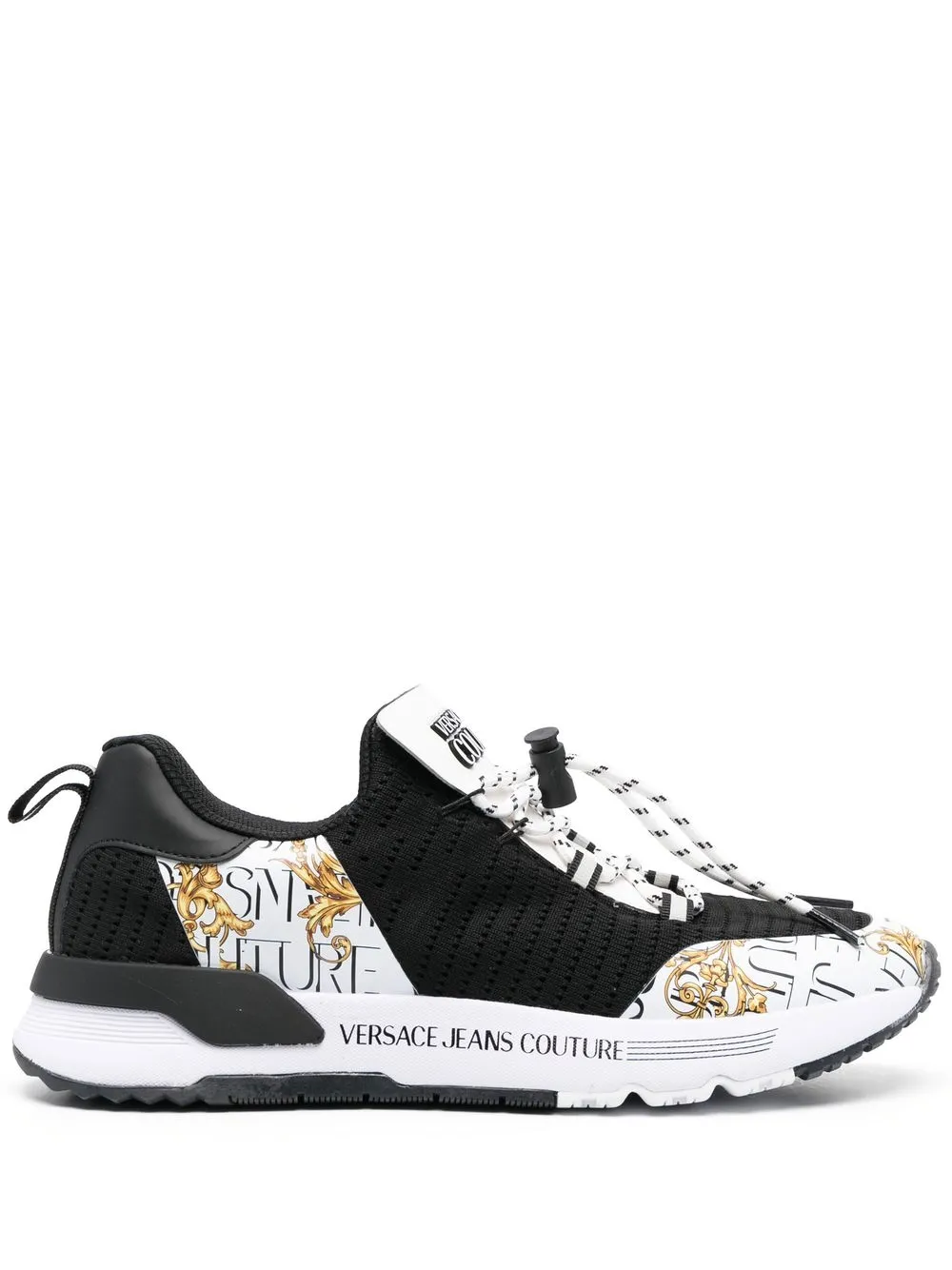 

Versace Jeans Couture logo-print panelled sneakers - Black