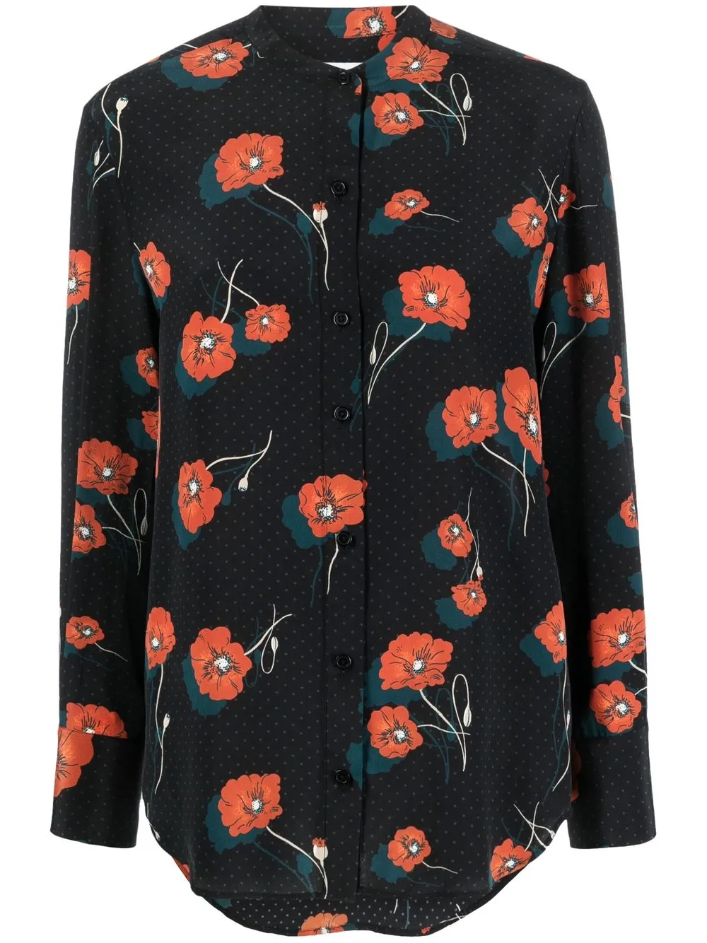 

Equipment poppy-print silk shirt - Black