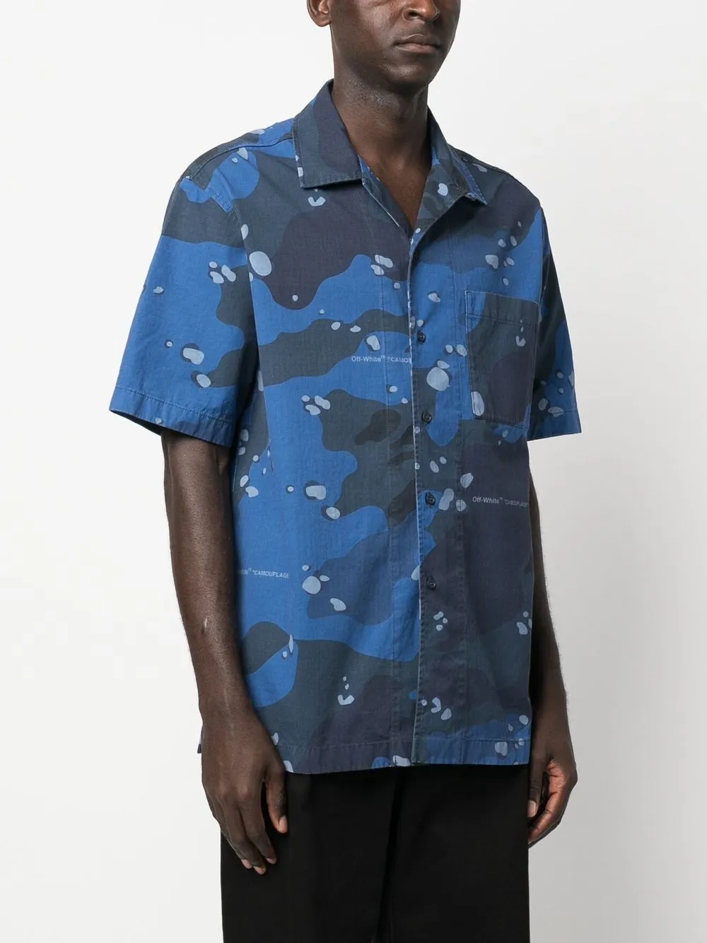 Off-White camouflage-print Cotton short-sleeved Shirt - Farfetch