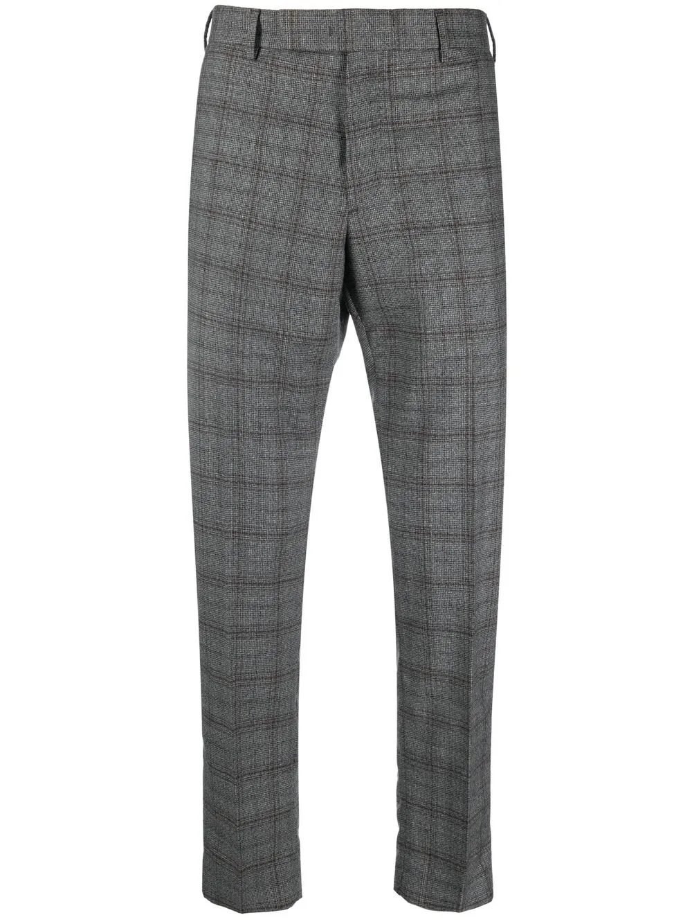 

PT Torino checked straight-leg trousers - Grey