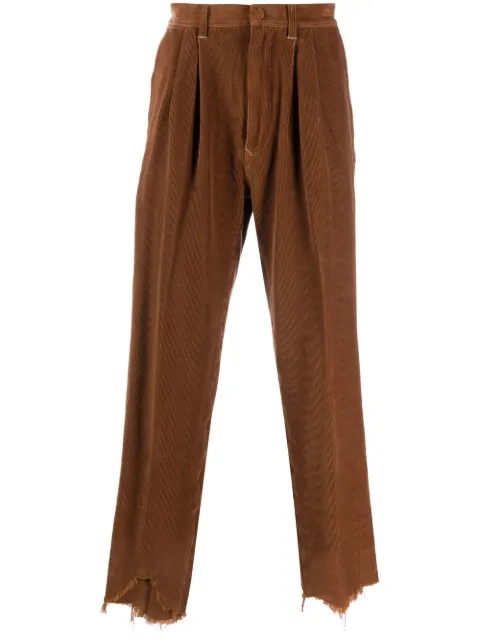 Incotex raw-cut corduroy trousers