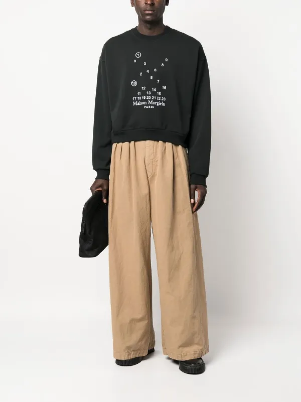 Maison Margiela wide-leg Tailored Trousers | Neutrals | FARFETCH IN