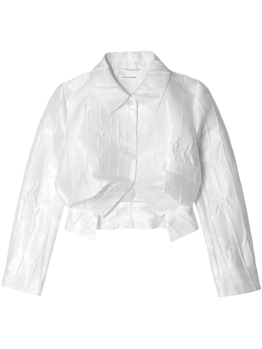 

Cecilie Bahnsen Flynn cropped jacket - White